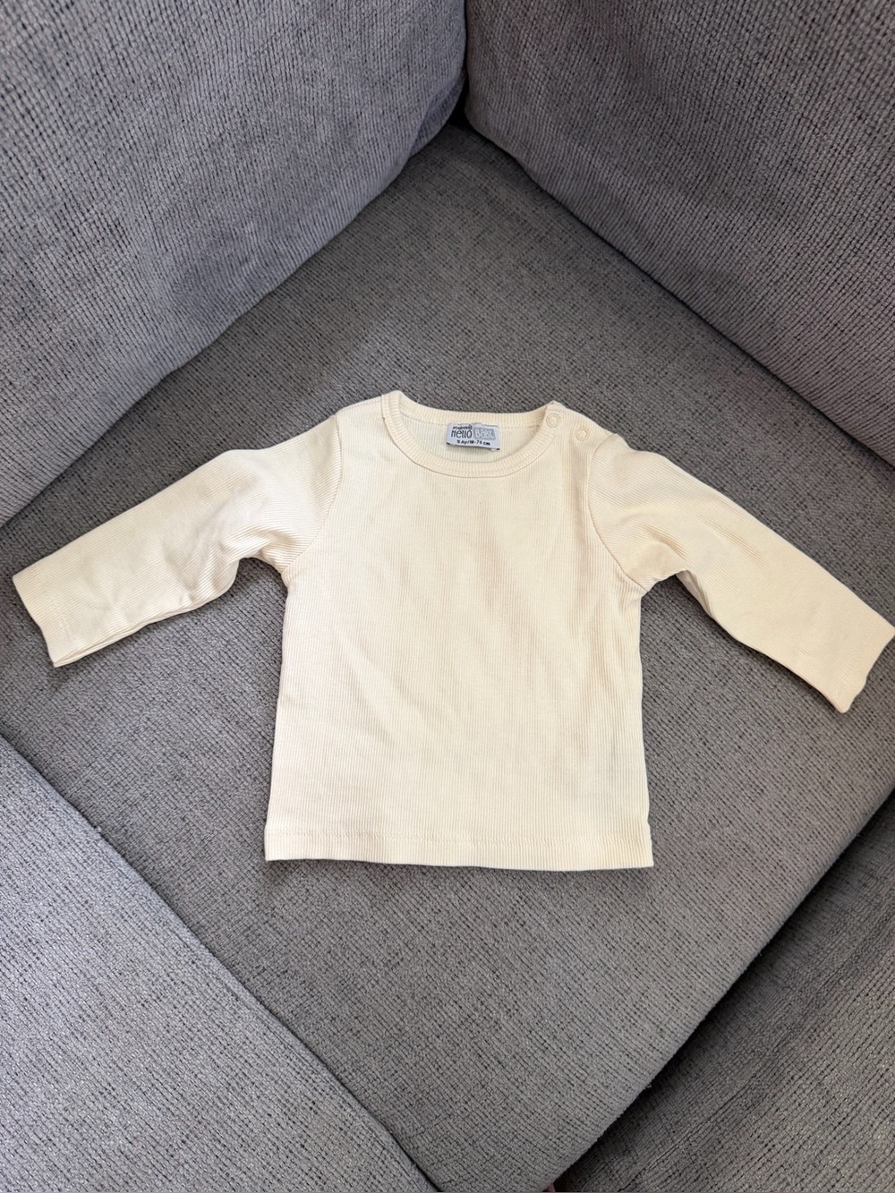Soft Cream Long-Sleeve Baby Tee